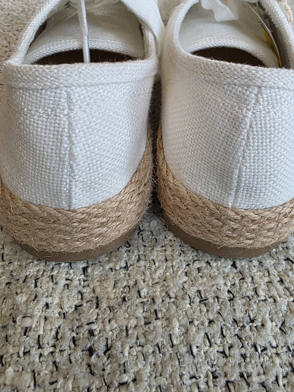 Tommy Bahama White Canvas Espadrille Platform Sneakers Size 8.5